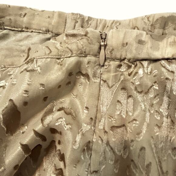 Soft Surroundings Maxi Skirt Womens Size PM Gold Leopard Silk Blend Fairy Boho - Picture 4 of 9